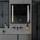 LED Spiegel Quadratisch | Touch-Schalter | Neutralweißes Licht - Reyze Seria Salono Model 5